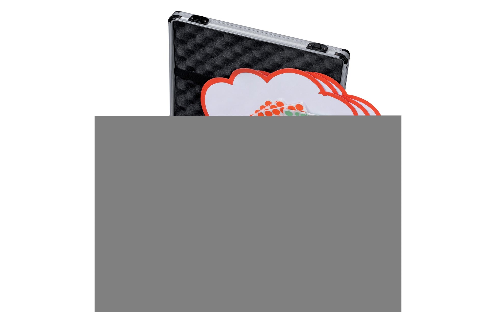 Franken Moderationskoffer – Aluminium, Silber, 430 × 120 × 320 mm