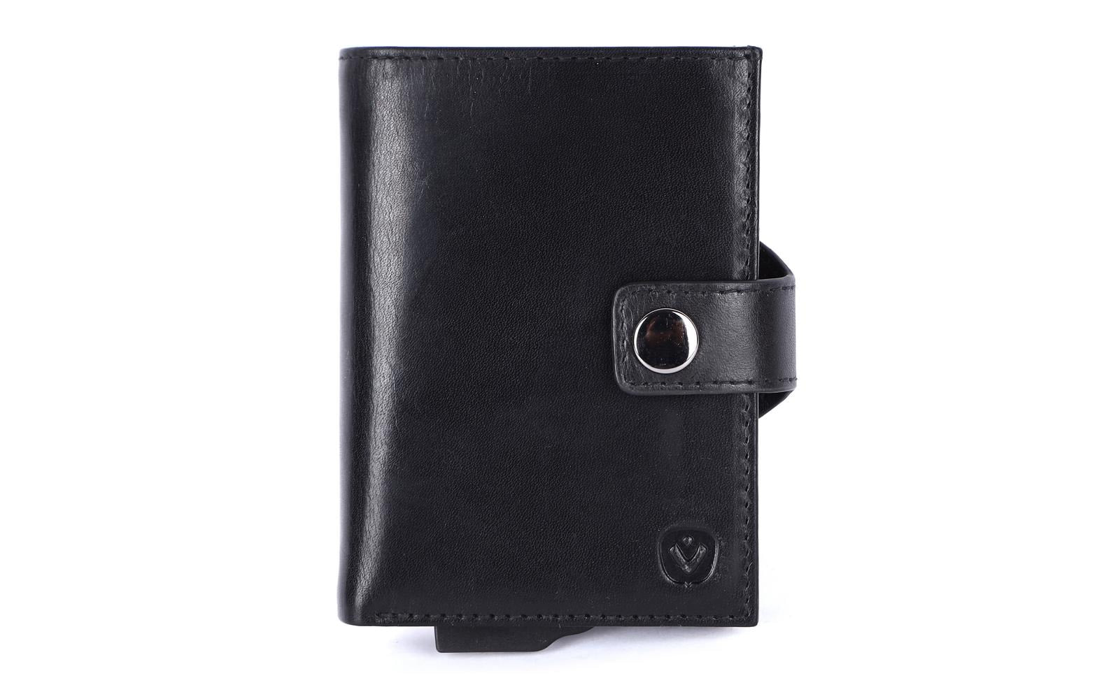 Valenta Kartenetui – 109 × 26 mm, Leder, Schwarz