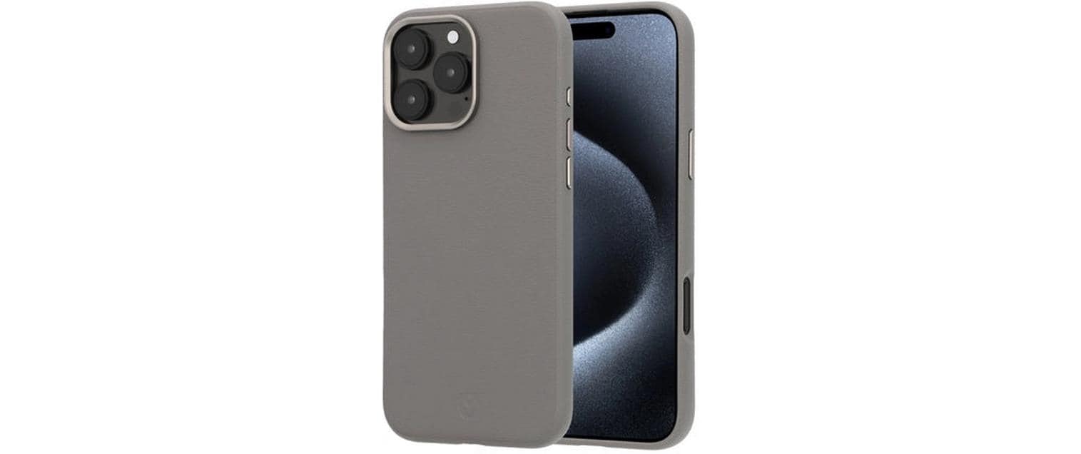 Valenta Backcover Style – für Apple iPhone 16 Pro Max – grau – Kunstleder