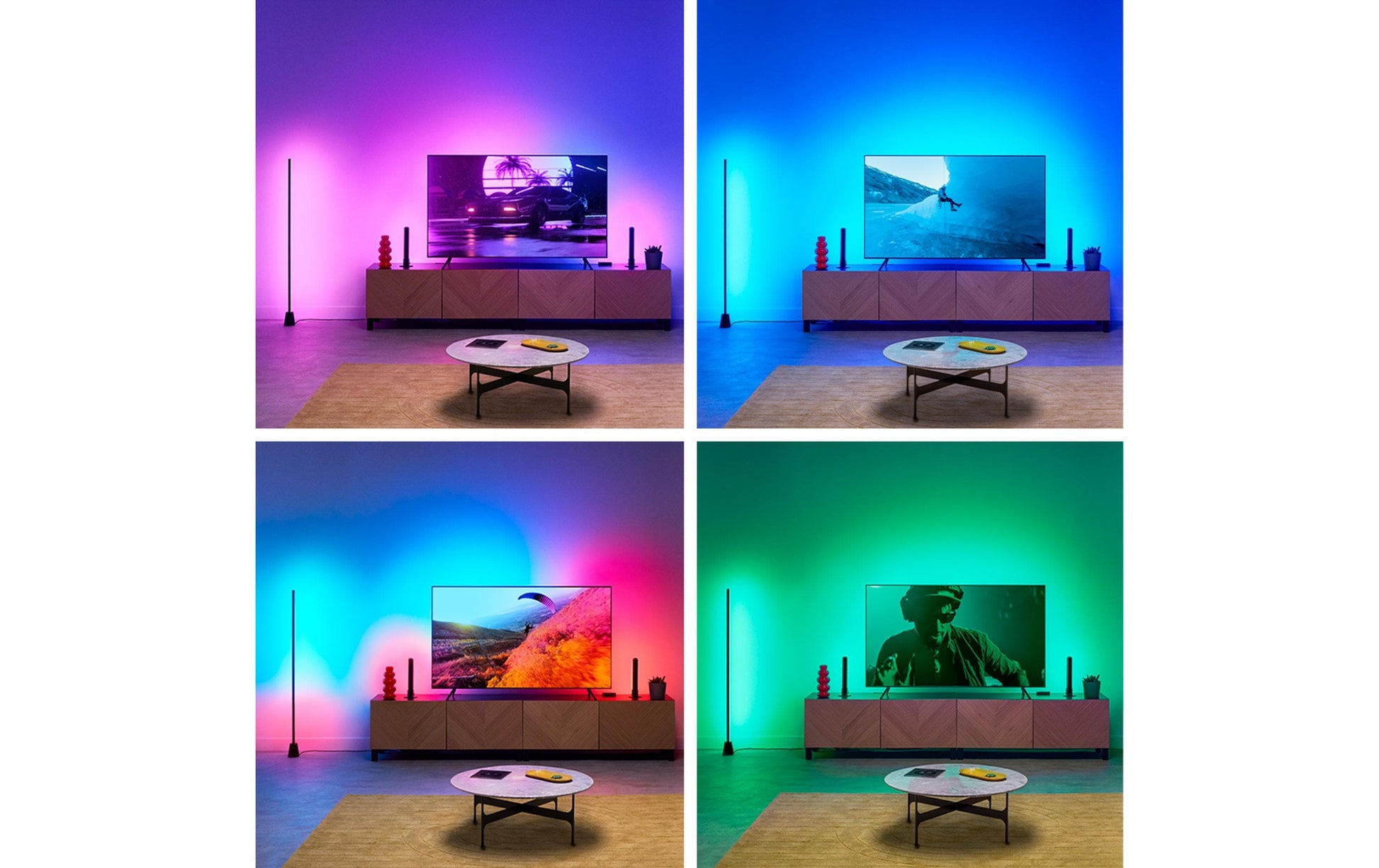 WiZ TV-Leuchtband Sync-Box – 3,4 m, 148 lm, 21 W, 2700–6500 K, dimmbar, WiFi/BT, schwarz