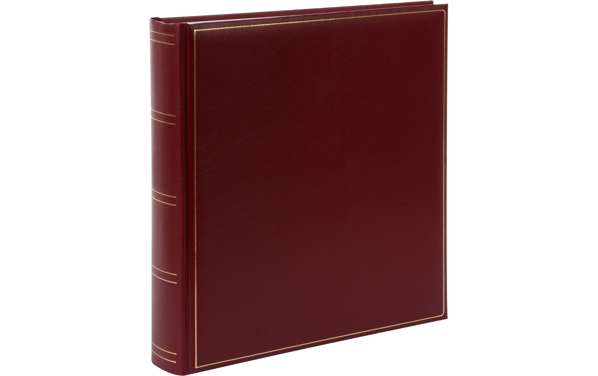 Goldbuch Fotobuch, gebunden, 100 Seiten, weiss, 30 × 31 cm, Kunstleder, bordeaux, mit Pergamin