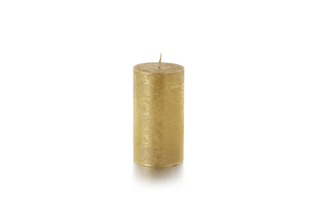Balthasar Zylinderkerze – Ø 7 × 12 cm – Gold