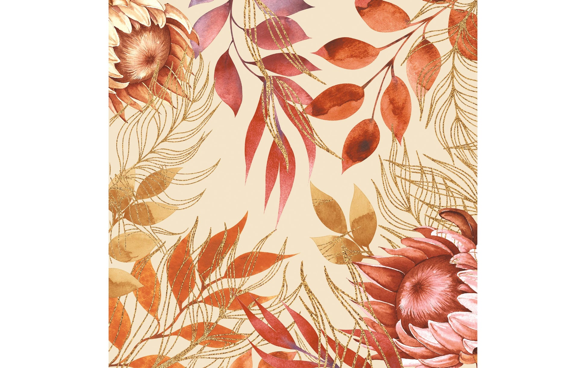 Paper + Design Servietten Herbstblüten – 33 × 33 cm, 3-lagig – 20 Stück