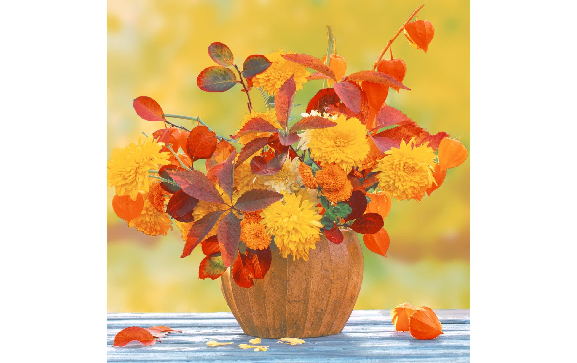 Paper + Design Servietten Herbstbouquet – 33 × 33 cm, 3-lagig – 20 Stück