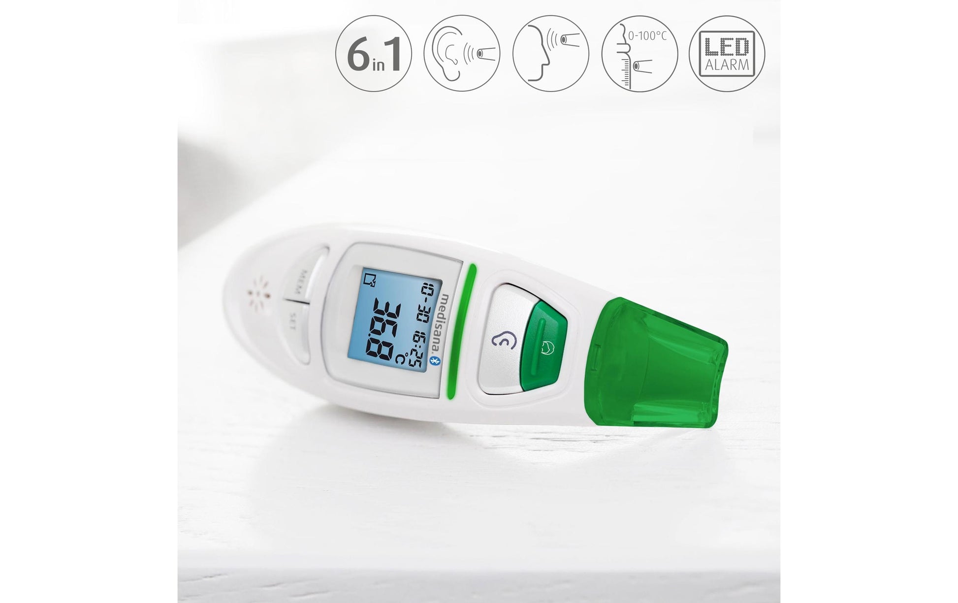 Medisana TM750 CONNECT – Infrarot-Ohr- und Stirnthermometer – 30 Speicher, ±0,3 °C – Weiss