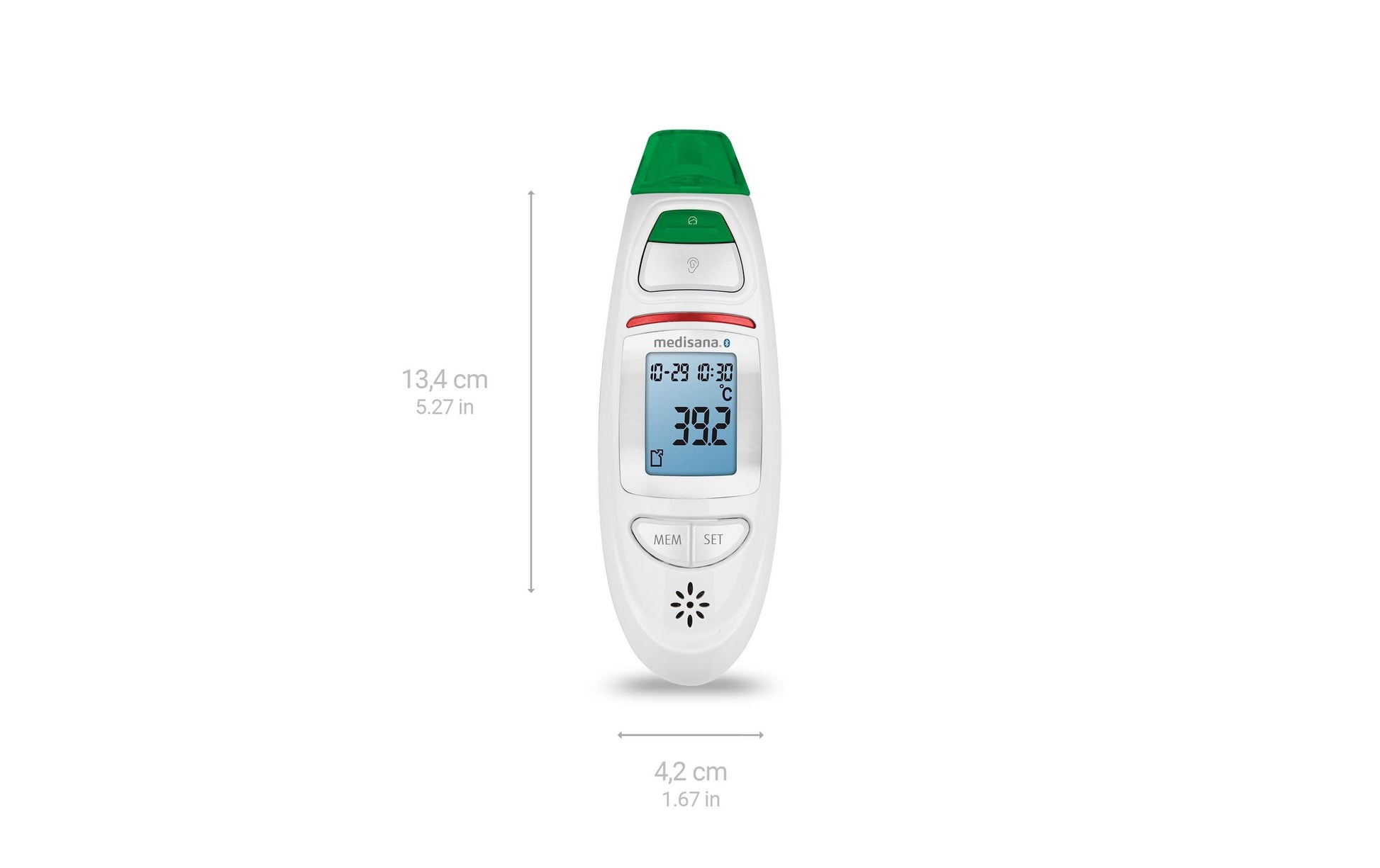 Medisana TM750 CONNECT – Infrarot-Ohr- und Stirnthermometer – 30 Speicher, ±0,3 °C – Weiss