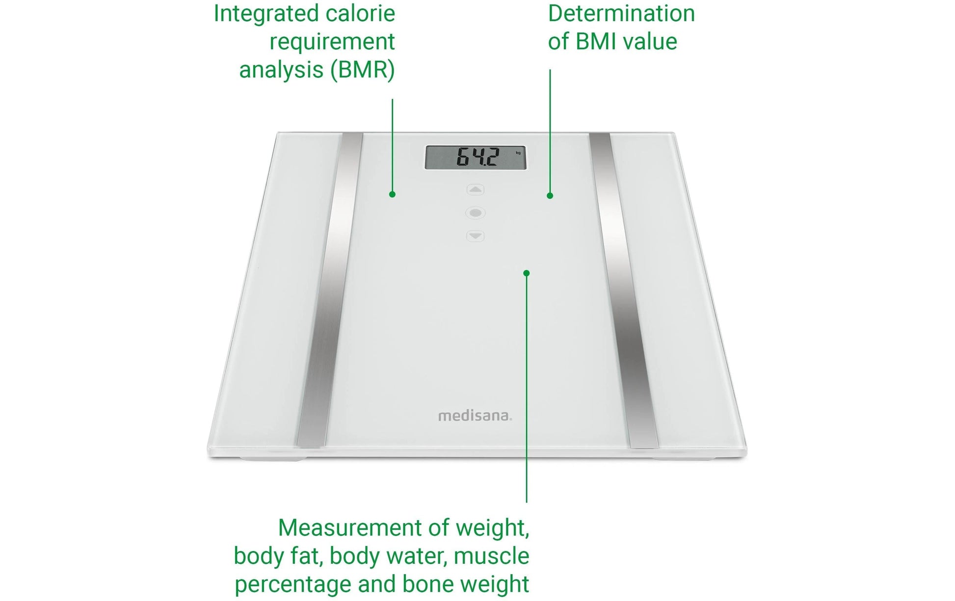 Medisana Digitale Personenwaage BS483 – Glas – 180 kg