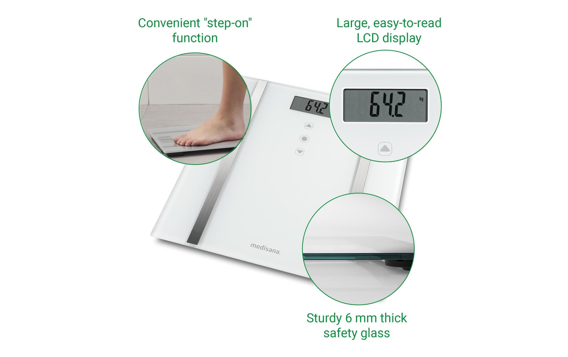 Medisana Digitale Personenwaage BS483 – Glas – 180 kg