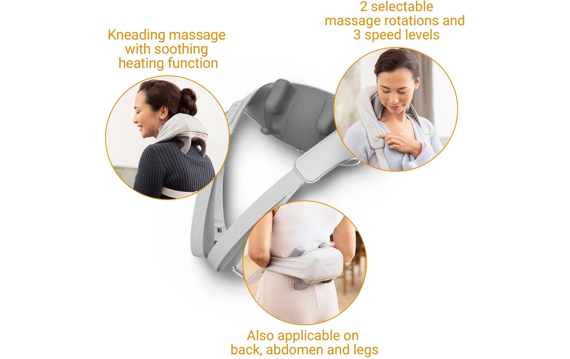 Medisana Nacken-Massagegerät NM990 – Knetmassage, mit Wärmefunktion – Akku