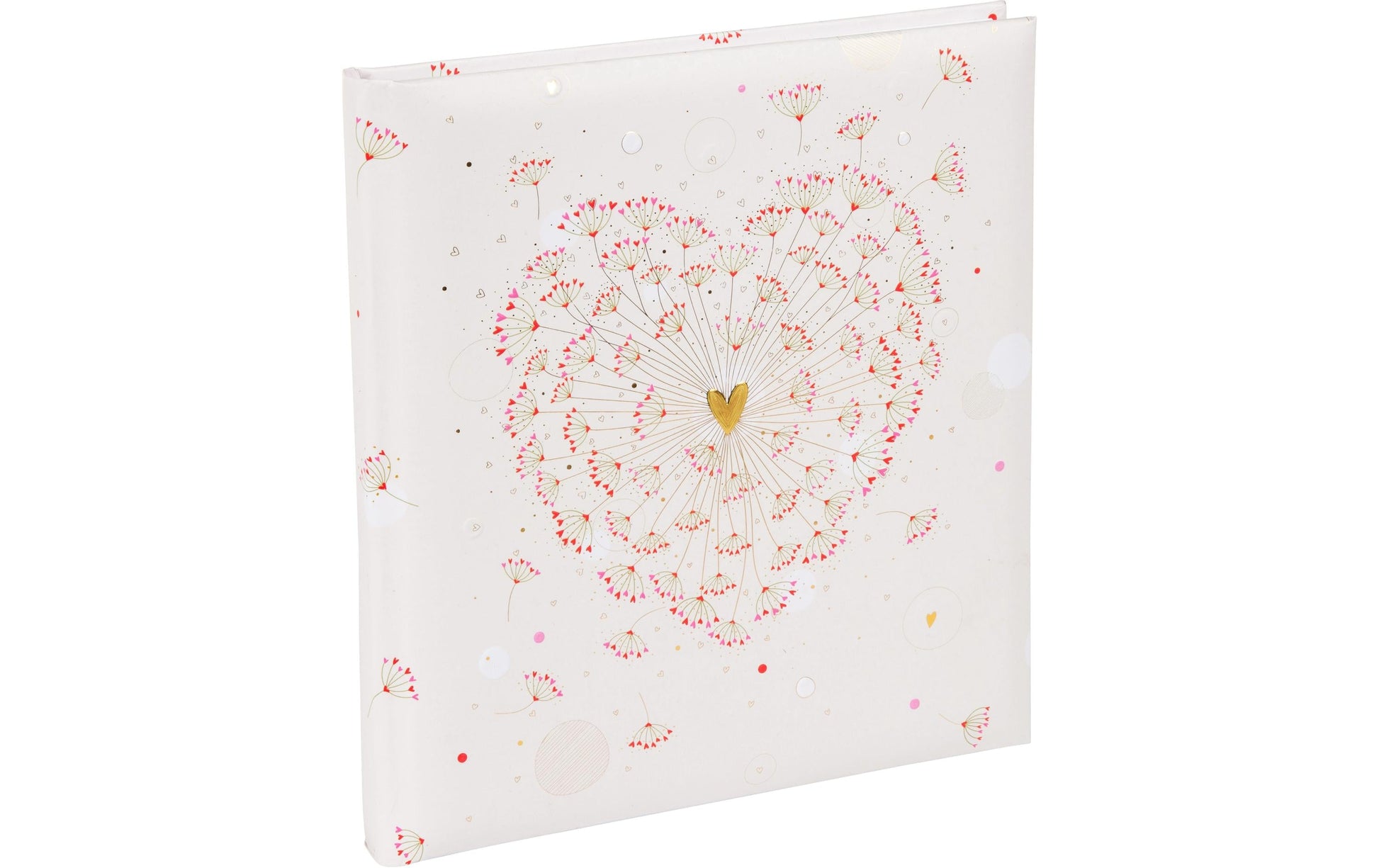 Goldbuch Golden Heart Gästebuch – 230 × 250 mm – 176 Seiten – gebunden, Papiereinband, weiss