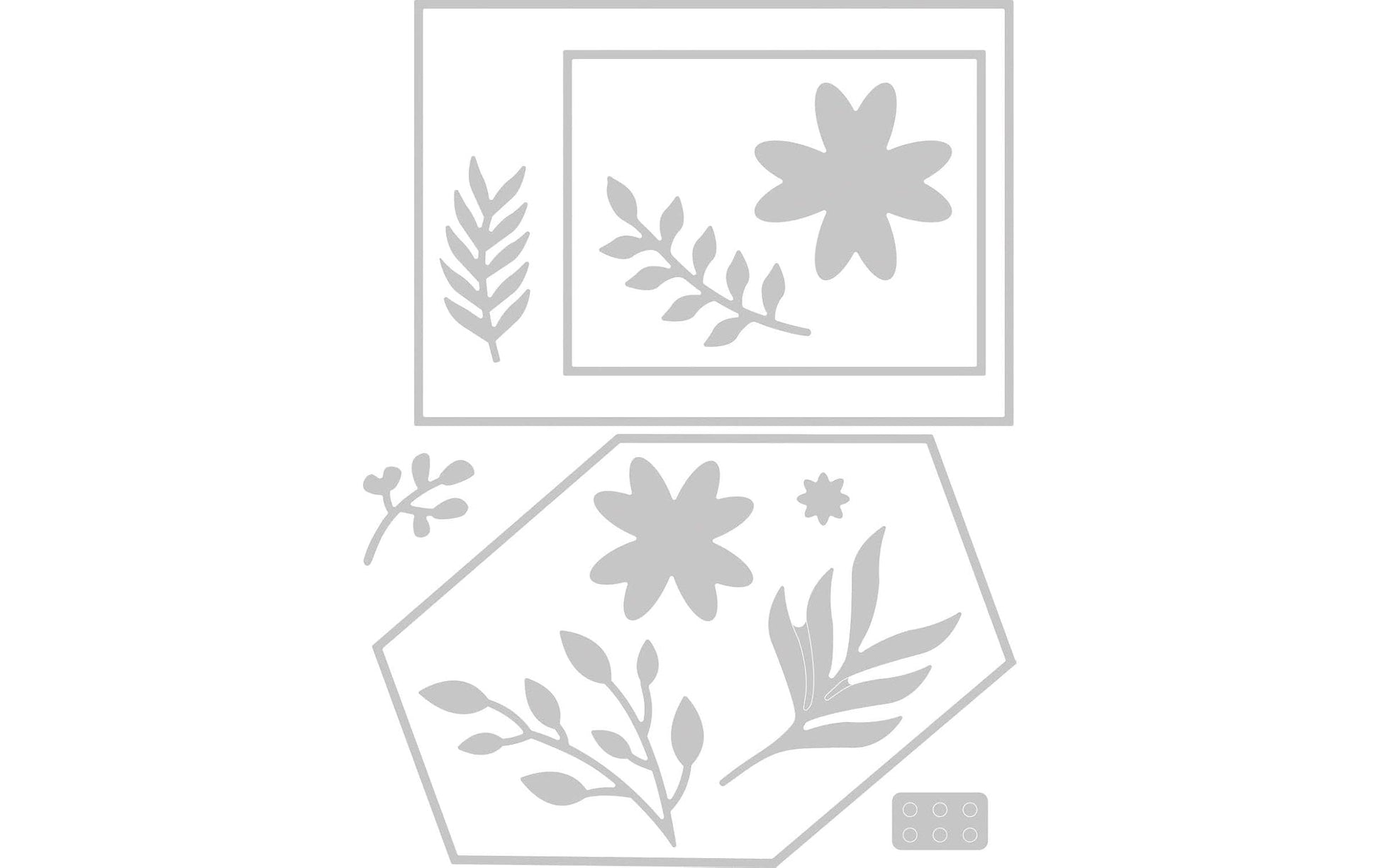 Sizzix 664377 – Stanzschablone Floraler Rahmen, 12 Teile