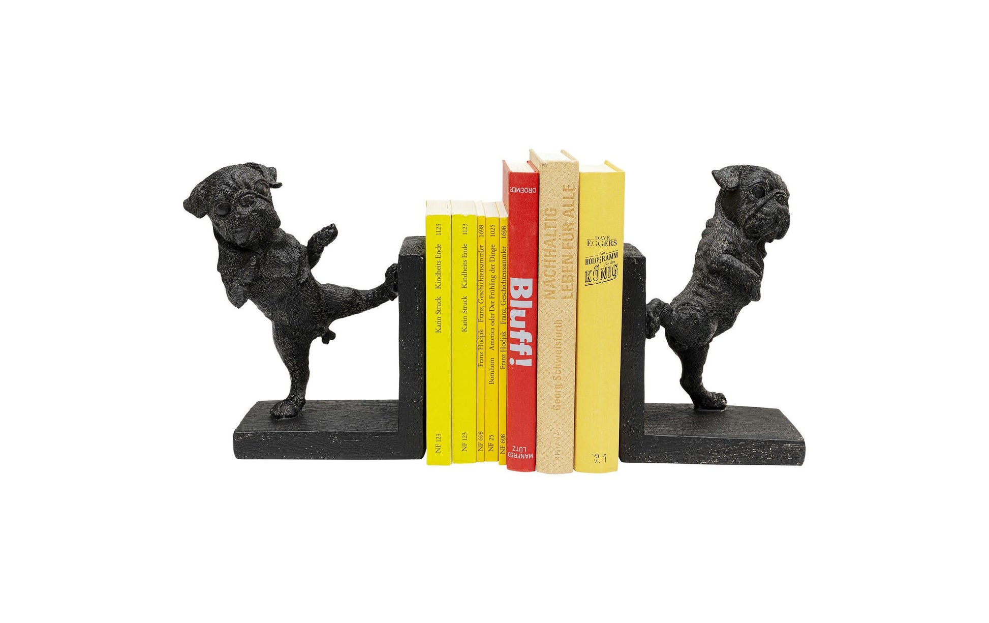KARE Buchstütze – 32 × 12,5 × 20,5 cm – Polyresin, schwarz, 2-teilig