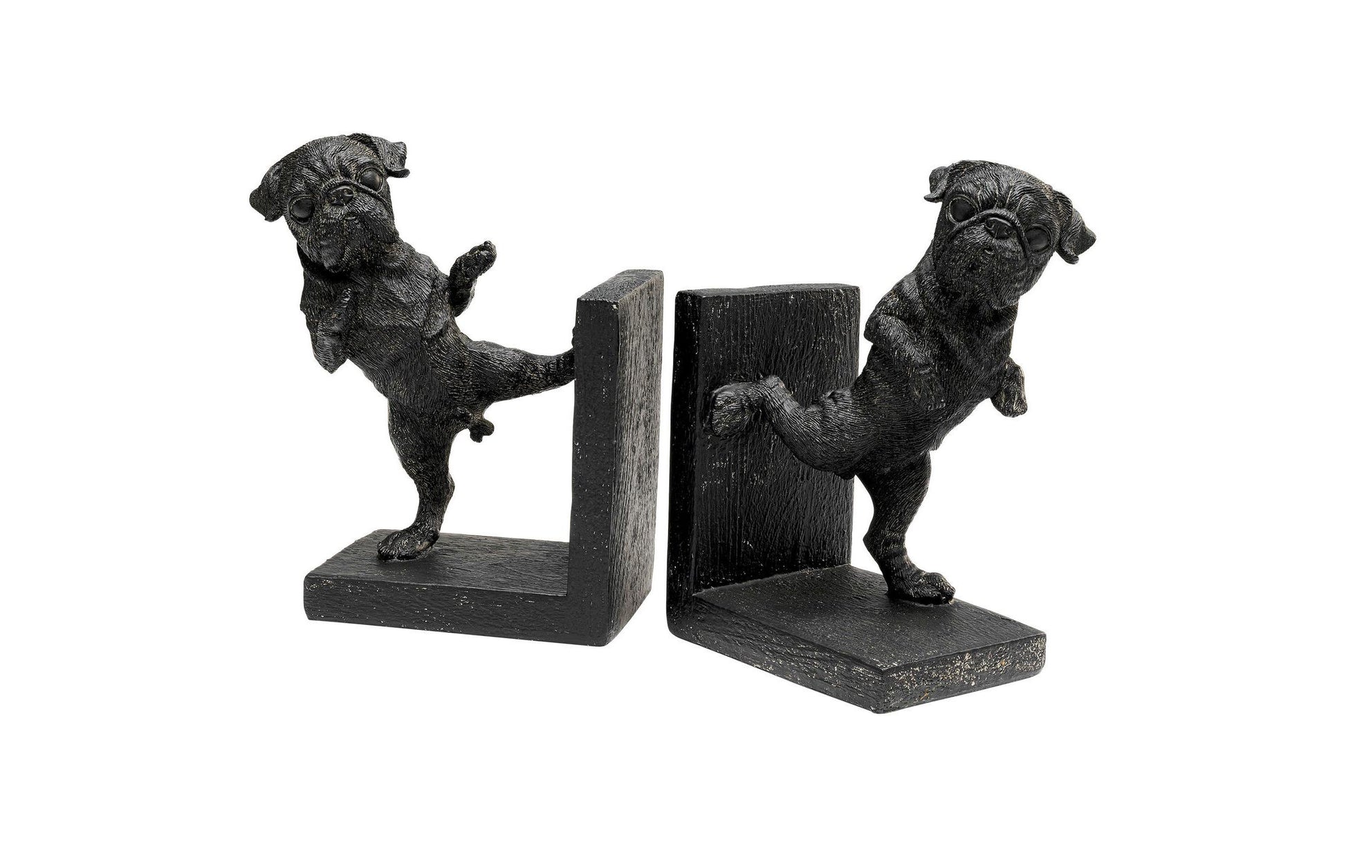 KARE Buchstütze – 32 × 12,5 × 20,5 cm – Polyresin, schwarz, 2-teilig
