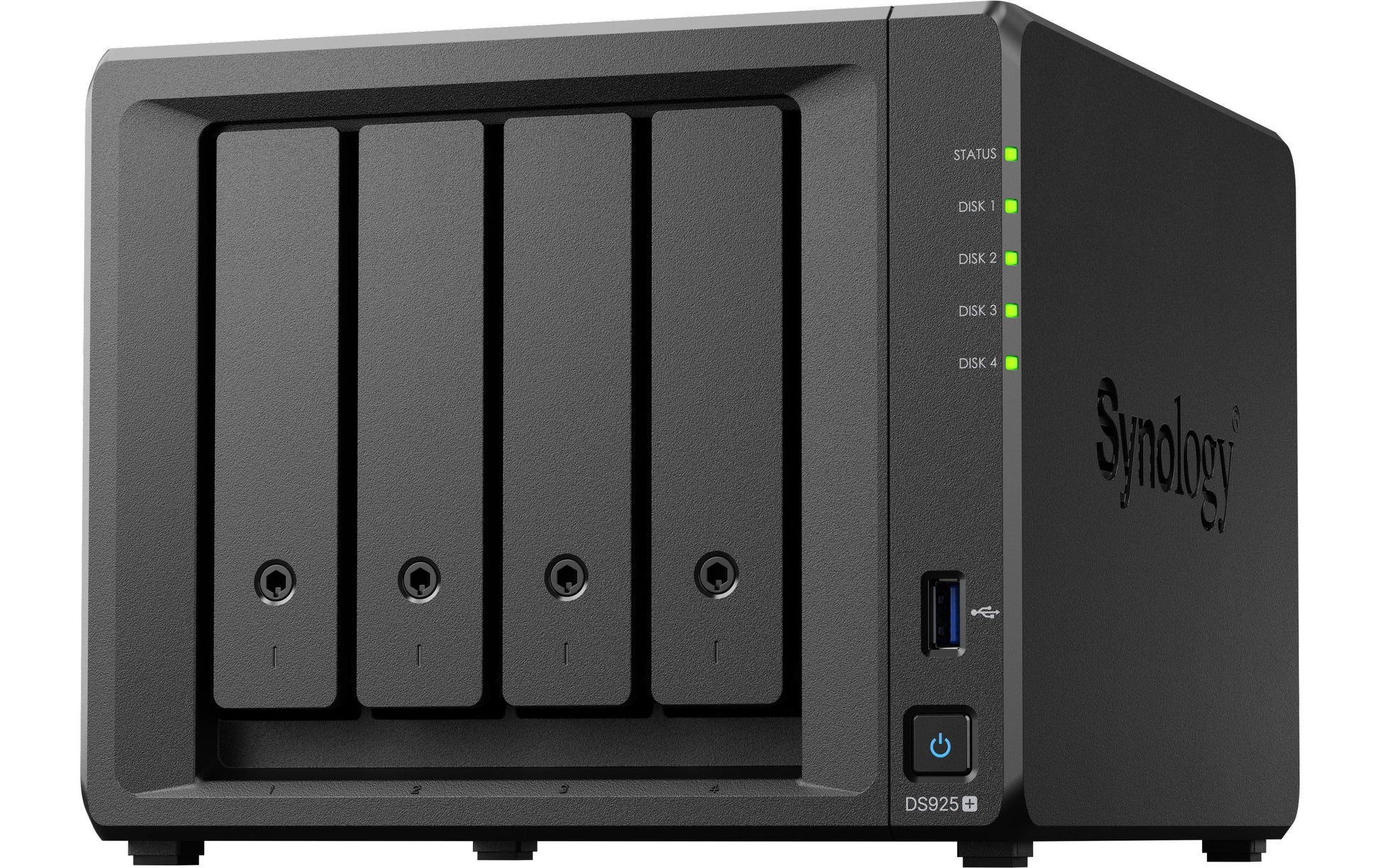 Synology DS925+ – 4-Bay Tower NAS – AMD Ryzen V1500B, 4 GB RAM, 2.5GbE, 16 TB HDD vorinstalliert