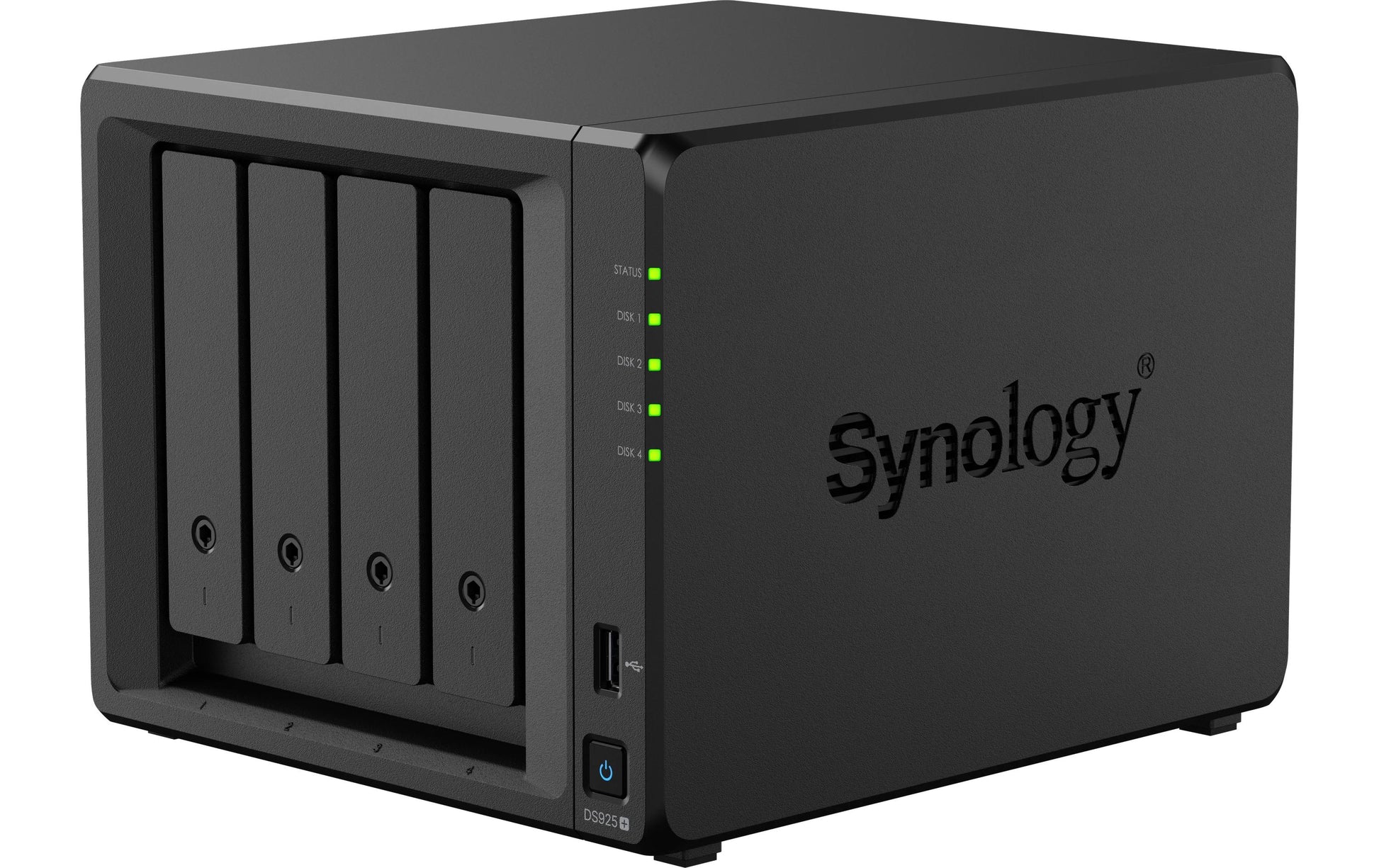 Synology DS925+ – 4-Bay Tower NAS – AMD Ryzen V1500B, 4 GB RAM, 2.5GbE, 16 TB HDD vorinstalliert