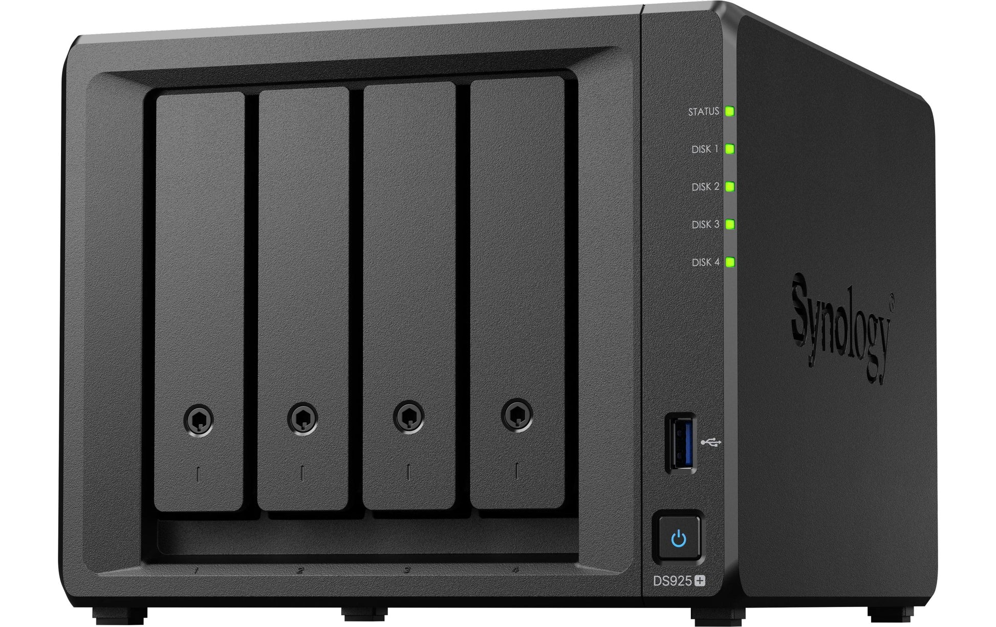 Synology DS925+ – 4-Bay Tower NAS – AMD Ryzen V1500B, 4 GB RAM, 2.5GbE, 16 TB HDD vorinstalliert