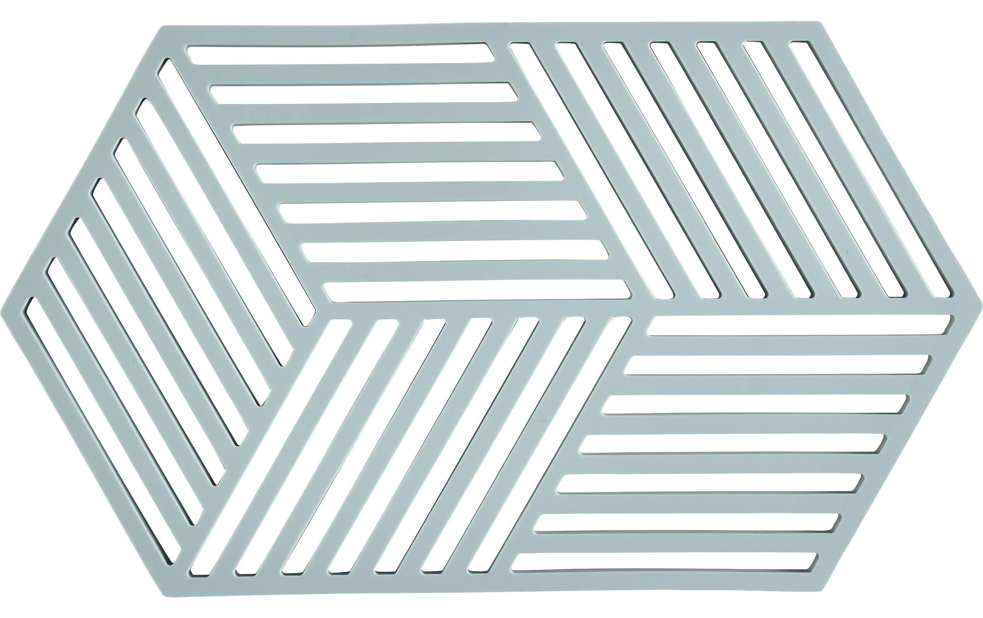 Zone Denmark Topfuntersetzer Hexagon 14 × 24 × 0,9 cm, Silikon, Hellblau