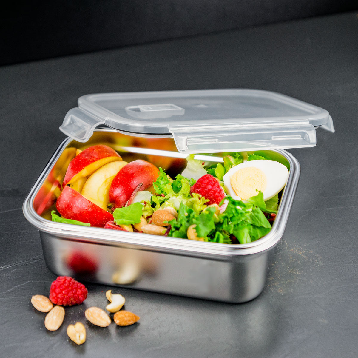 Lurch Lunchbox – 1,5 l, 19,5 × 14,5 × 6,5 cm, Edelstahl/Kunststoff, spülmaschinenfest, auslaufsicher