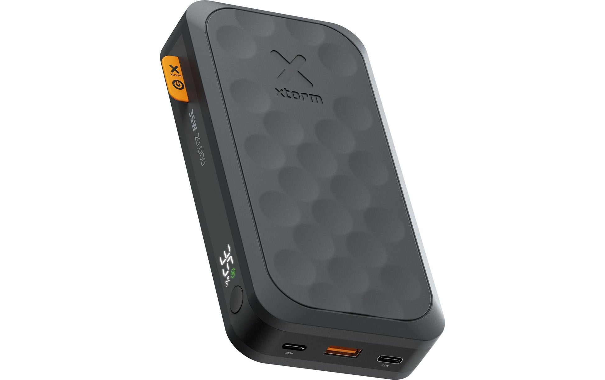Xtorm Powerbank 20000 mAh, PD 35 W, 2× USB-C, 1× USB-A, mit Display, für Smartphones, Schwarz