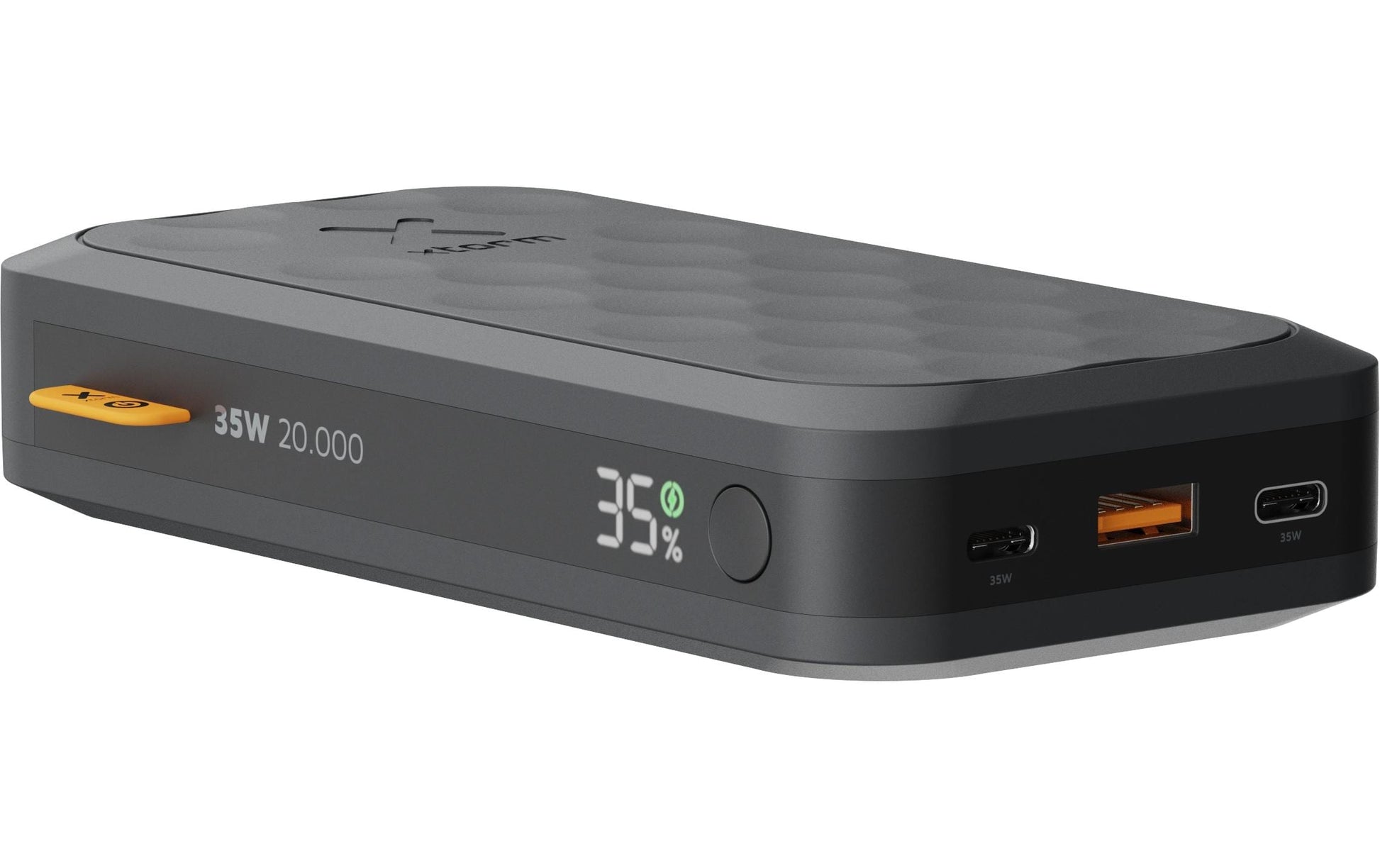 Xtorm Powerbank 20000 mAh, PD 35 W, 2× USB-C, 1× USB-A, mit Display, für Smartphones, Schwarz