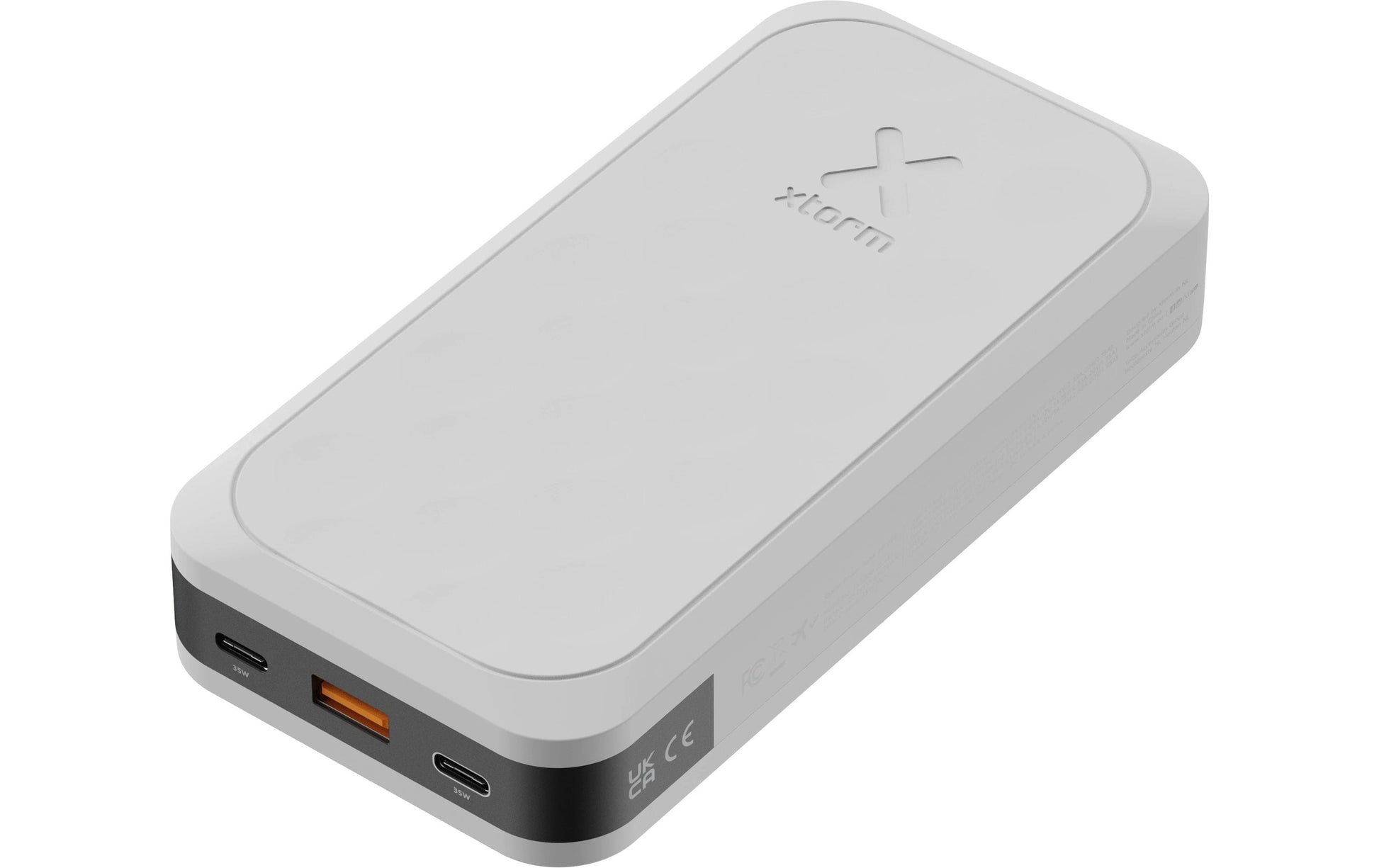 Xtorm Powerbank 20000 mAh, PD 35 W, 2× USB-C, 1× USB-A, Weiss