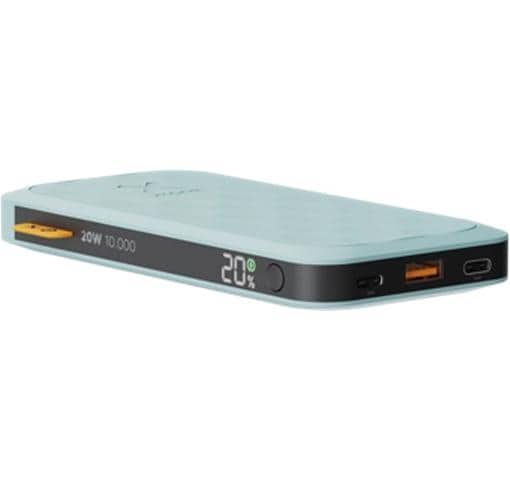 Xtorm Fuel Series 5 Powerbank 10'000 mAh – 20 W PD, 2× USB-C, 1× USB-A, türkis