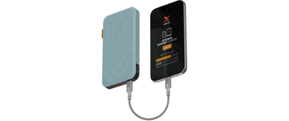 Xtorm Fuel Series 5 Powerbank 10'000 mAh – 20 W PD, 2× USB-C, 1× USB-A, türkis