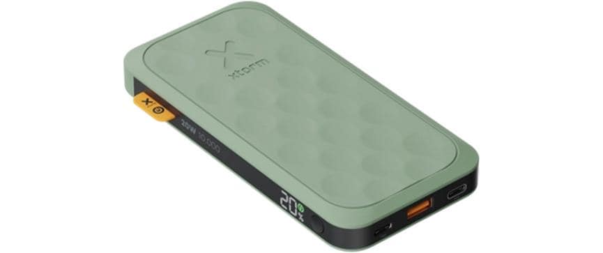 Xtorm Fuel Series 5 Powerbank 10'000 mAh – 20 W PD, 2× USB-C, 1× USB-A, grün