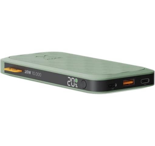 Xtorm Fuel Series 5 Powerbank 10'000 mAh – 20 W PD, 2× USB-C, 1× USB-A, grün