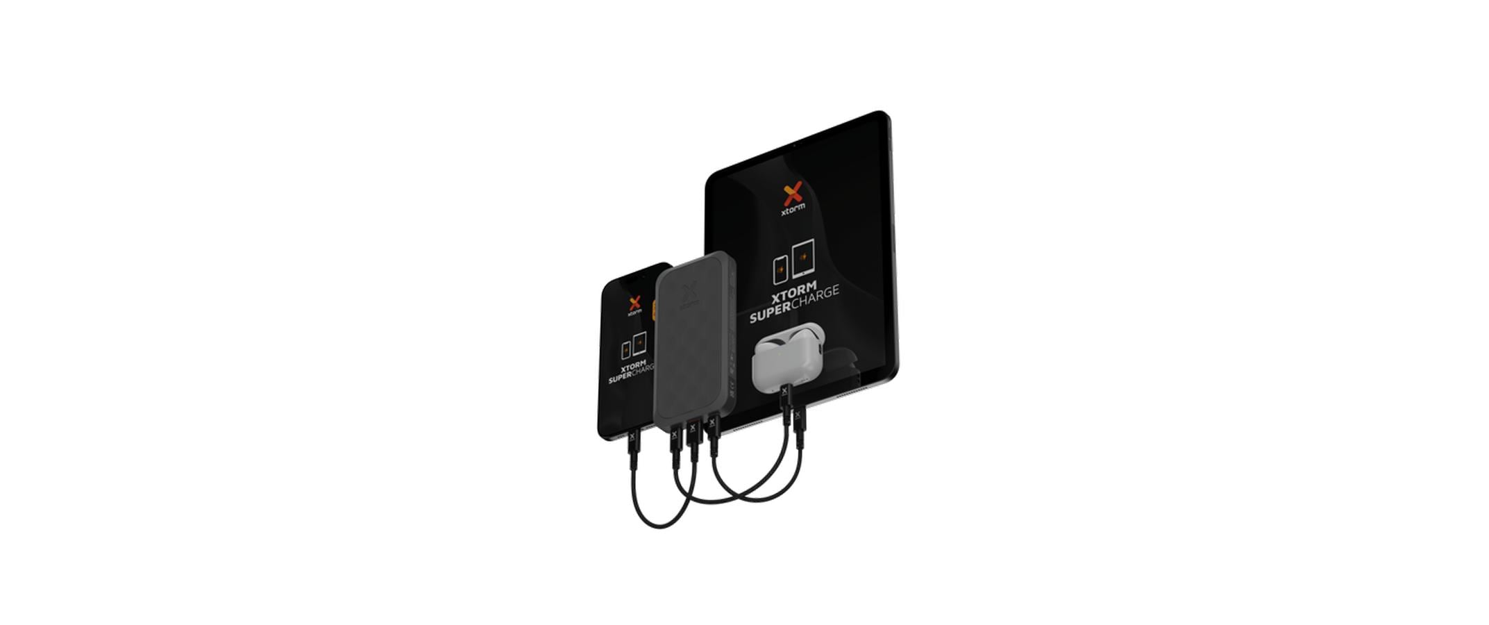 Xtorm Fuel Series 5 Powerbank 10'000 mAh – 20 W PD, 2× USB-C, 1× USB-A, schwarz