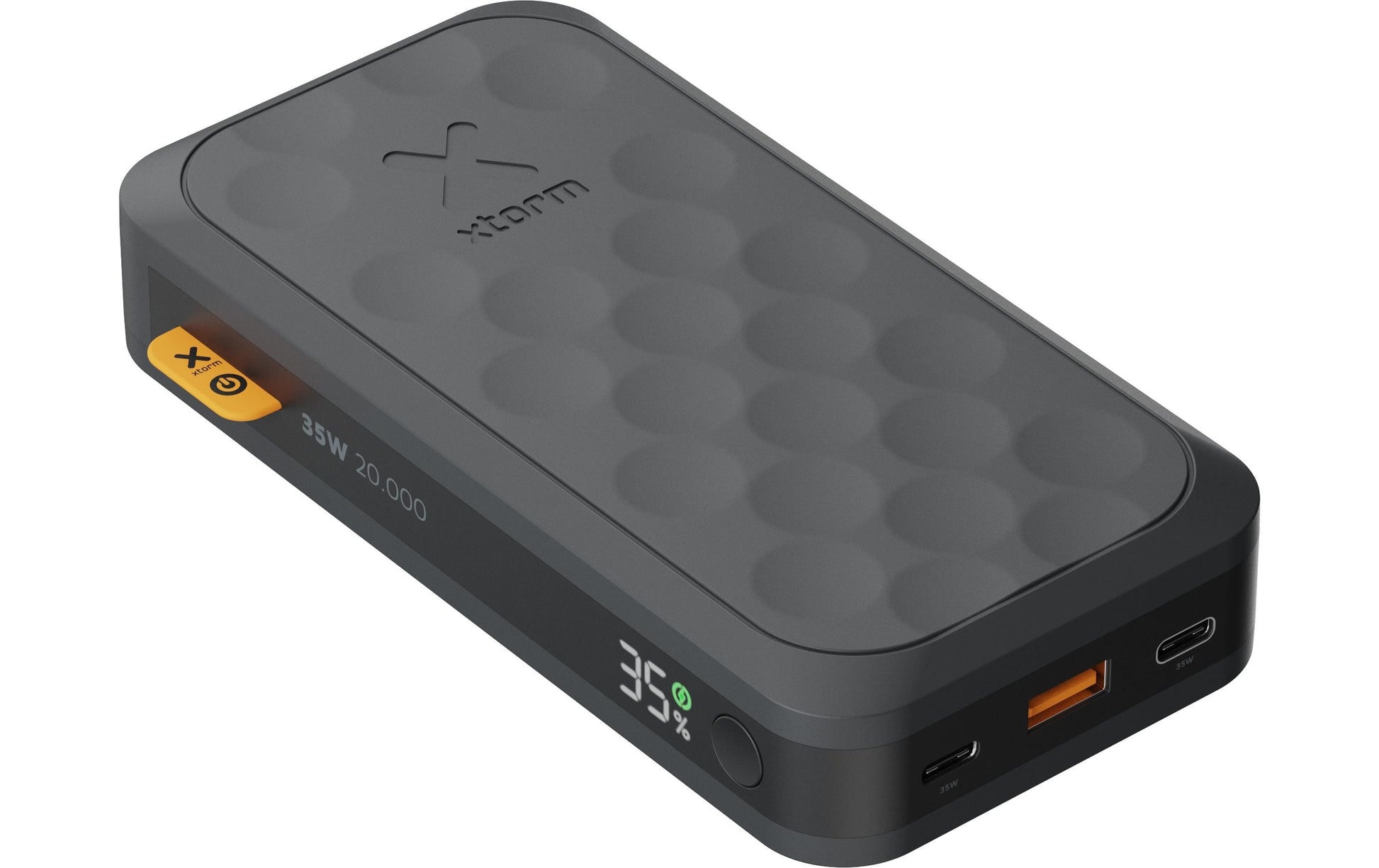 Xtorm Powerbank 20000 mAh, PD 35 W, 2× USB-C, 1× USB-A, mit Display, für Smartphones, Schwarz