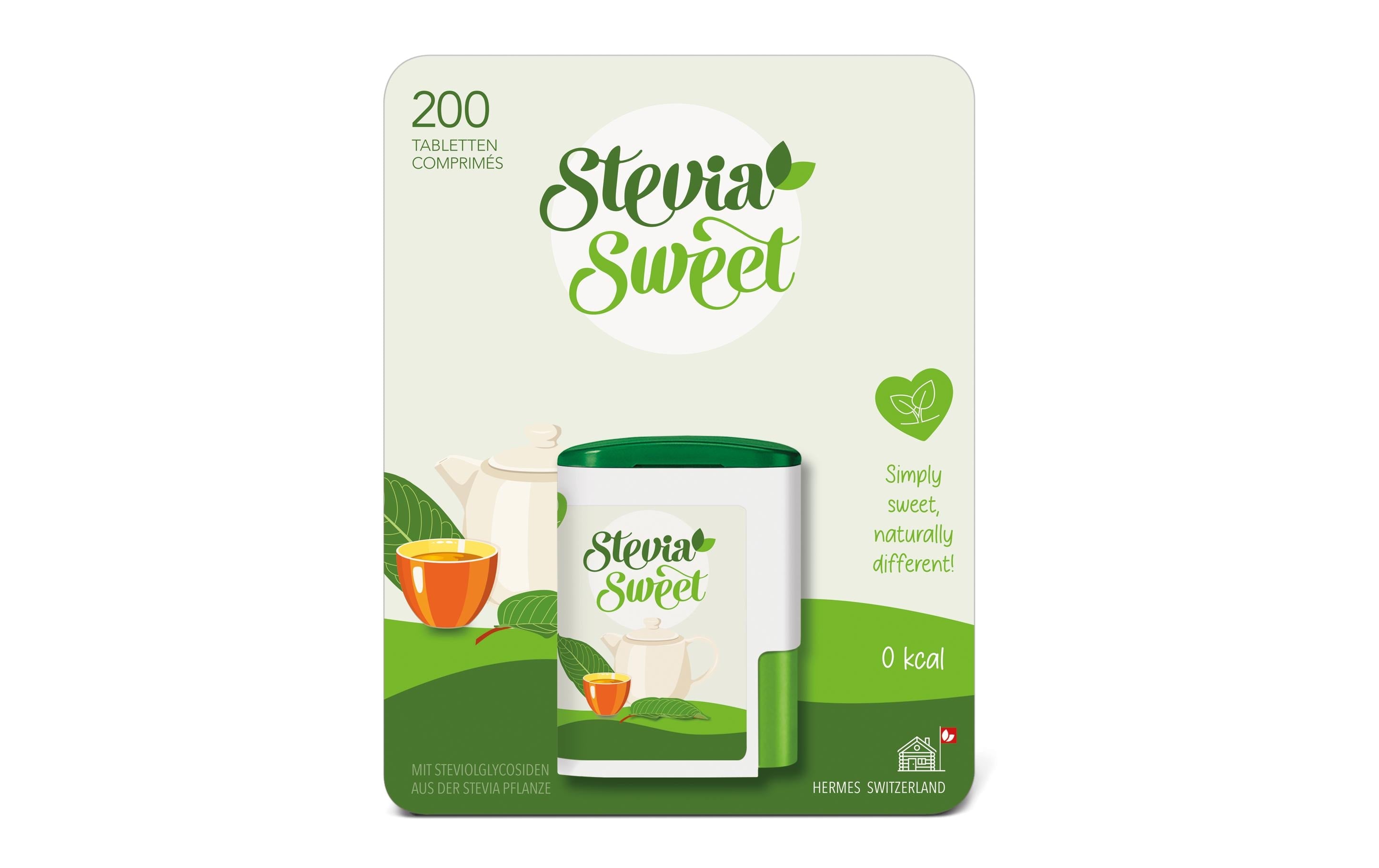 Steviasweet Assugrin – Stevia-Tabletten, Dispenser – 200 Tabletten