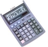Canon Tischrechner TX-1210E – 12-stellig, neigbares LCD, Steuer/Währung, Solar + Batterie, 126×175×30 mm