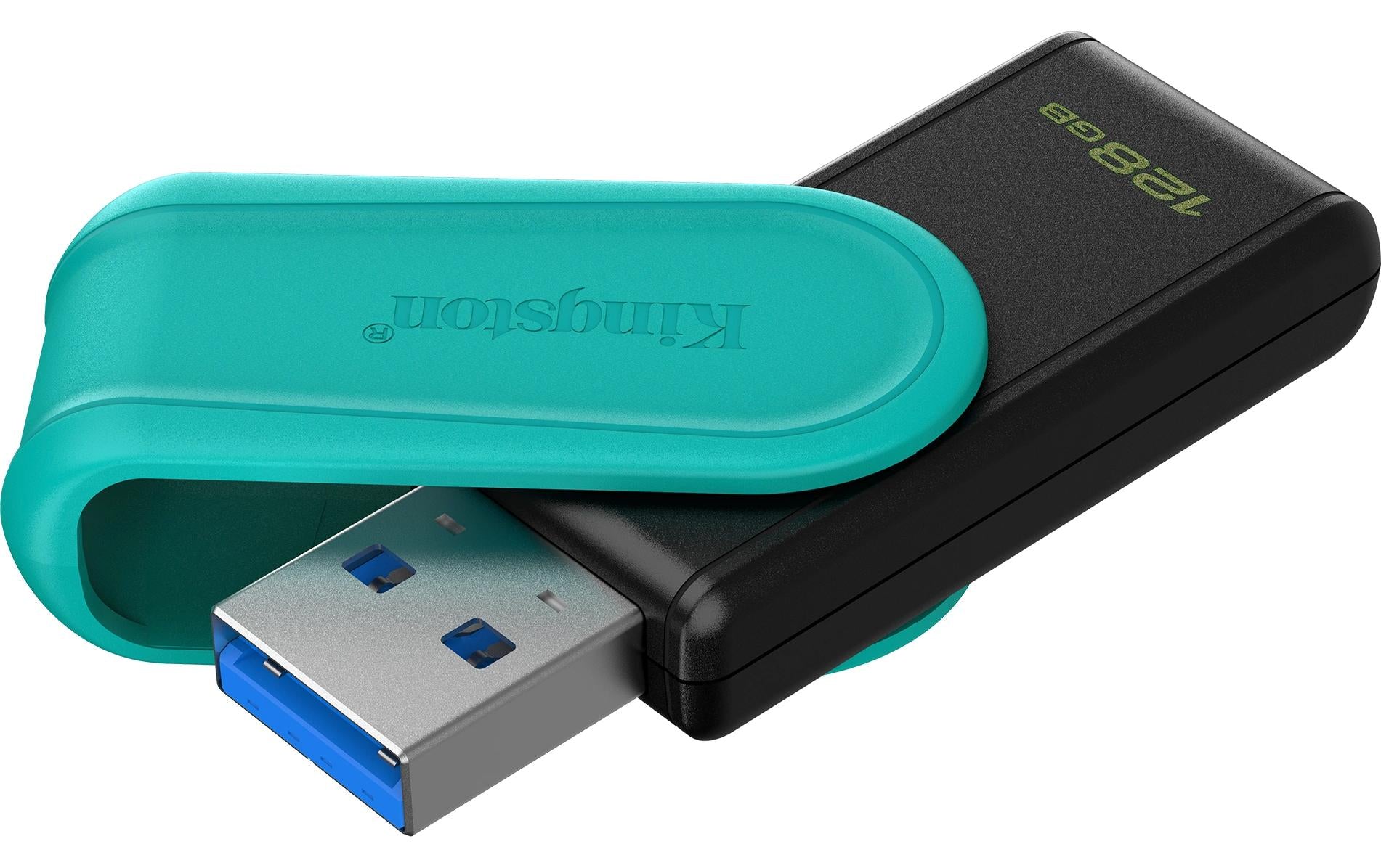 Kingston Technology Kingston DT Exodia S USB-Stick – 128 GB, USB 3.2 Gen 1, Schwarz/Türkis