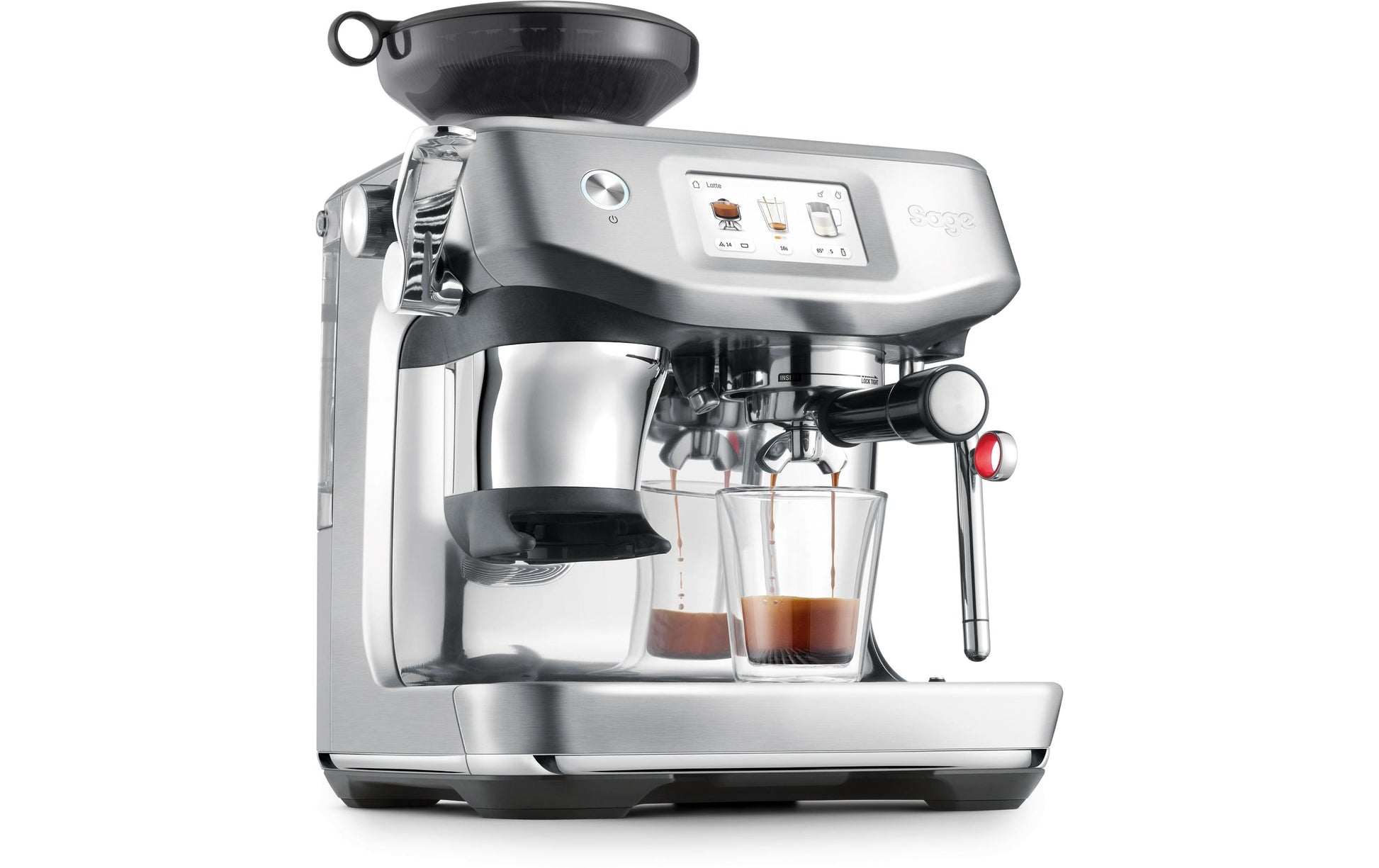 Sage Software Sage Barista Imp Cold SS Espressomaschine (Siebträger) – 9 bar, 2,0 l, Milchschaumdüse, Silber