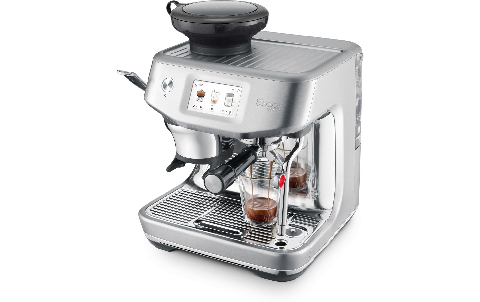 Sage Software Sage Barista Imp Cold SS Espressomaschine (Siebträger) – 9 bar, 2,0 l, Milchschaumdüse, Silber