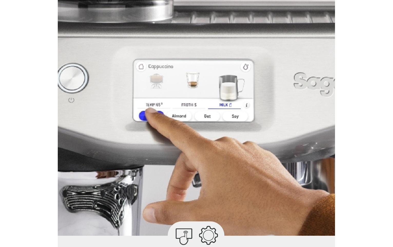 Sage Software Sage Barista Imp Cold SS Espressomaschine (Siebträger) – 9 bar, 2,0 l, Milchschaumdüse, Silber