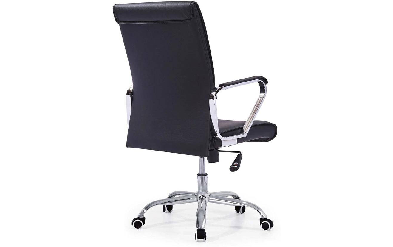 Contini Bürostuhl Comfort – Kunstleder, Metallfuss, schwarz