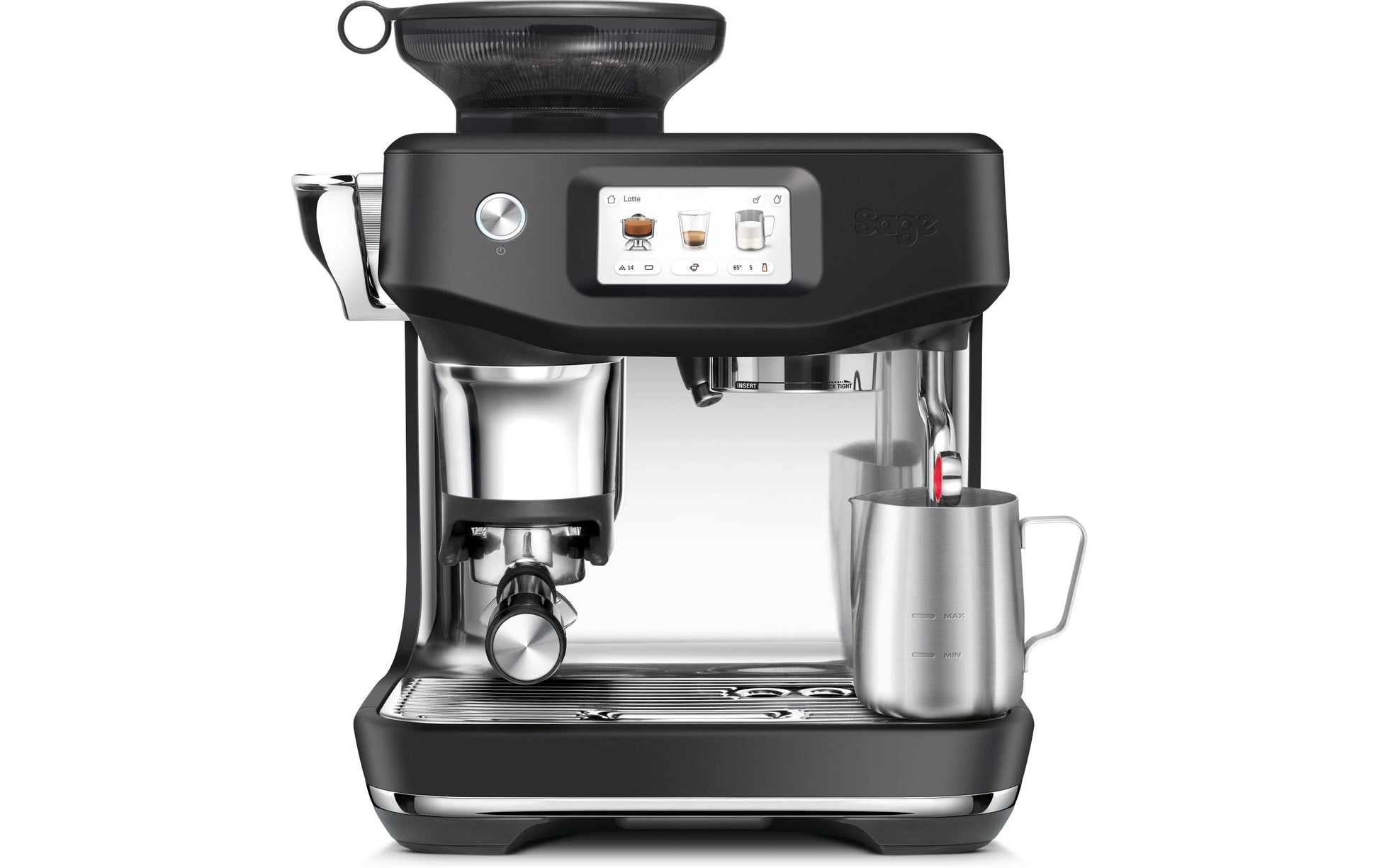 Sage Software Sage Espressomaschine (Siebträger) – 9 bar, 2 l, Milchschaumdüse, schwarz