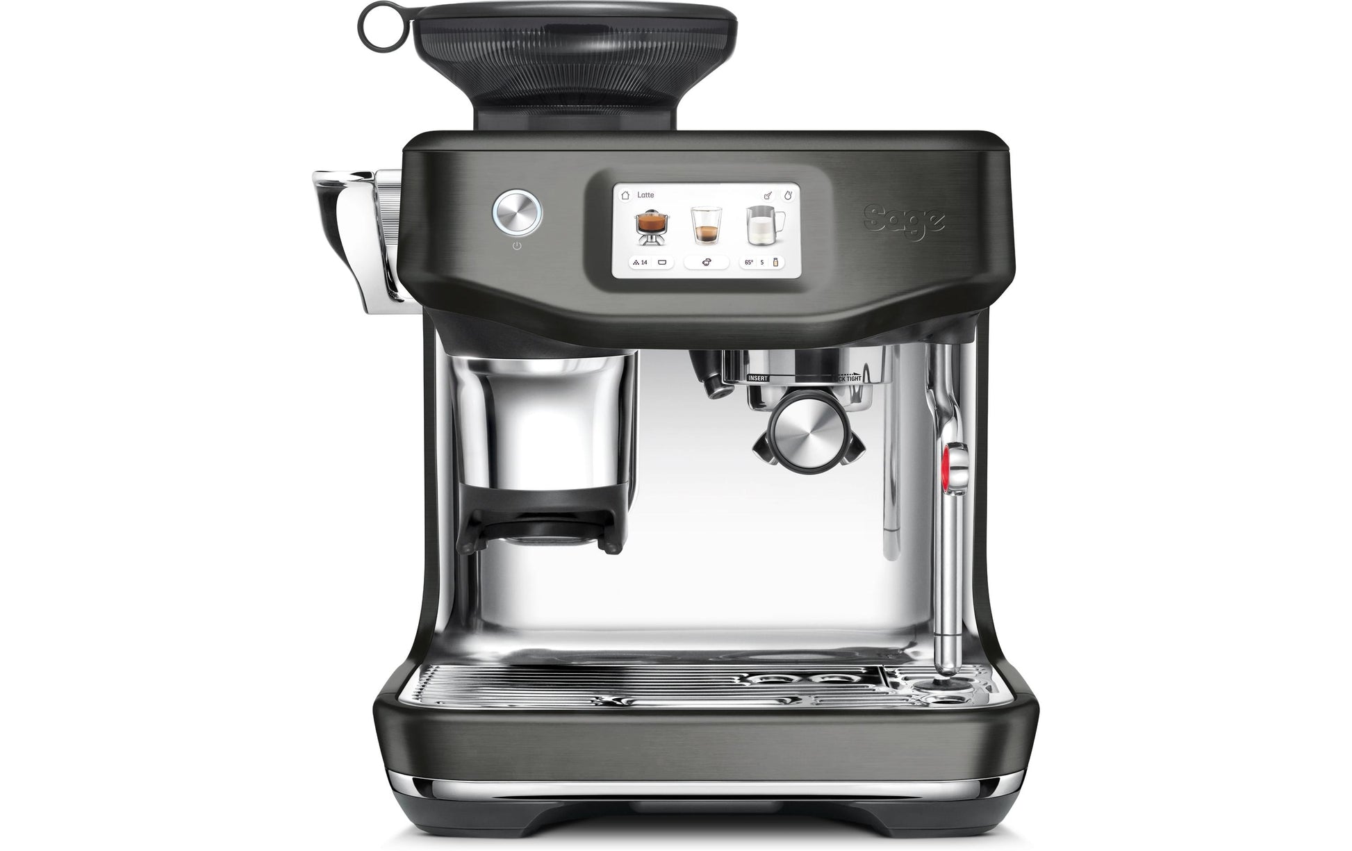Sage Software Sage Barista Imp Cold BSS Espressomaschine (Siebträger) – 9 bar, 2 l, Milchschaumdüse, Dunkelgrau