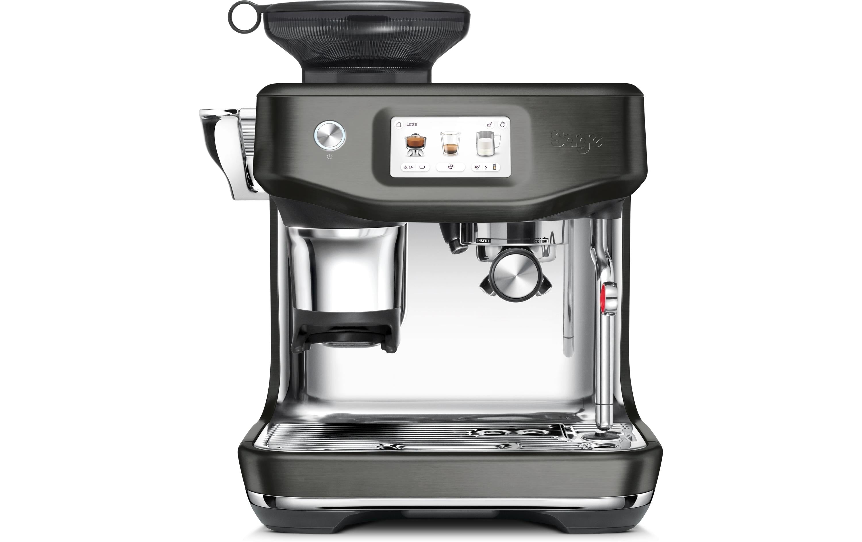 Sage Software Sage Barista Imp Cold BSS Espressomaschine (Siebträger) – 9 bar, 2 l, Milchschaumdüse, Dunkelgrau