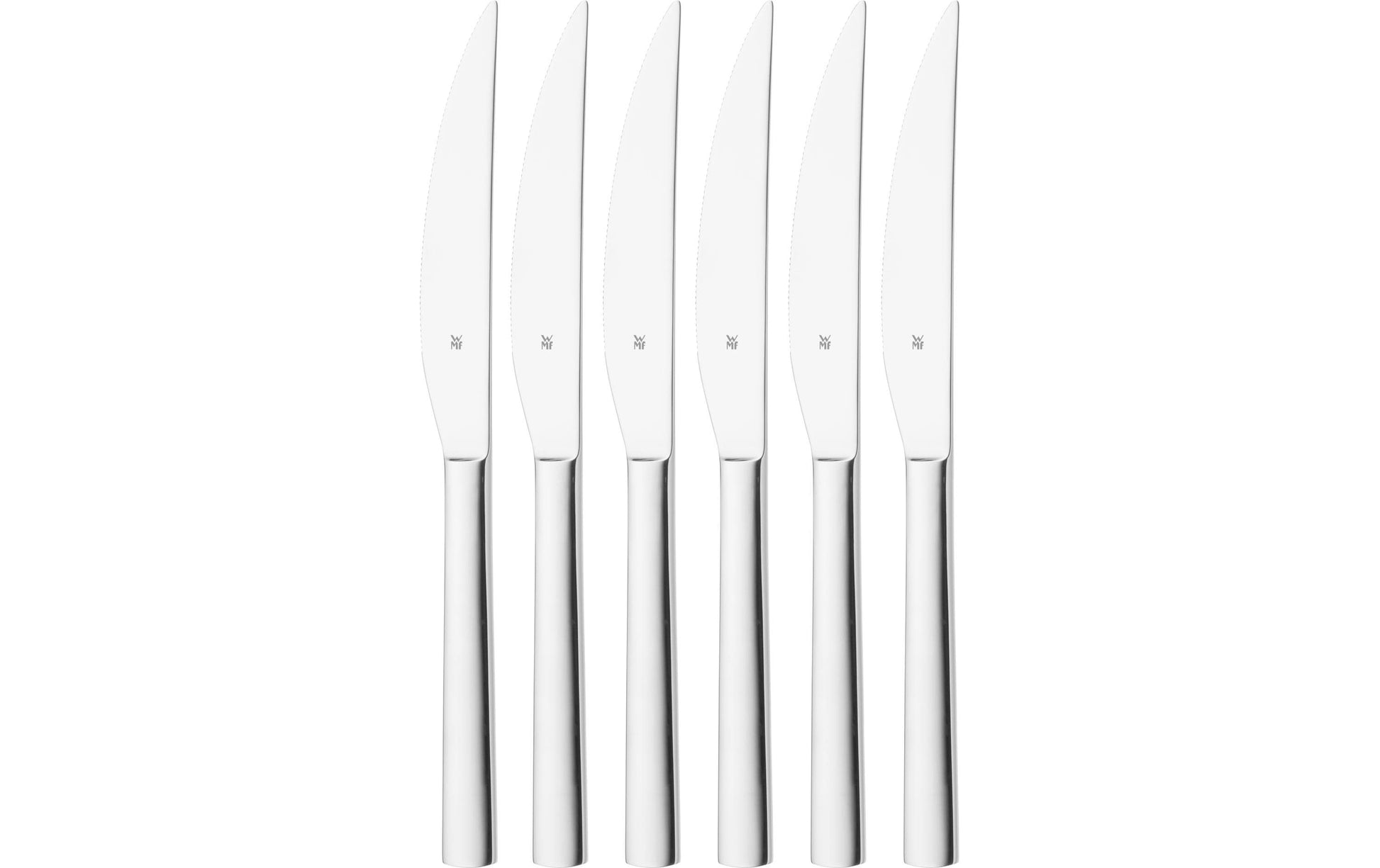 WMF Nuova Steakmesser – 6er-Set, Glatter Schliff, Edelstahl, spülmaschinenfest