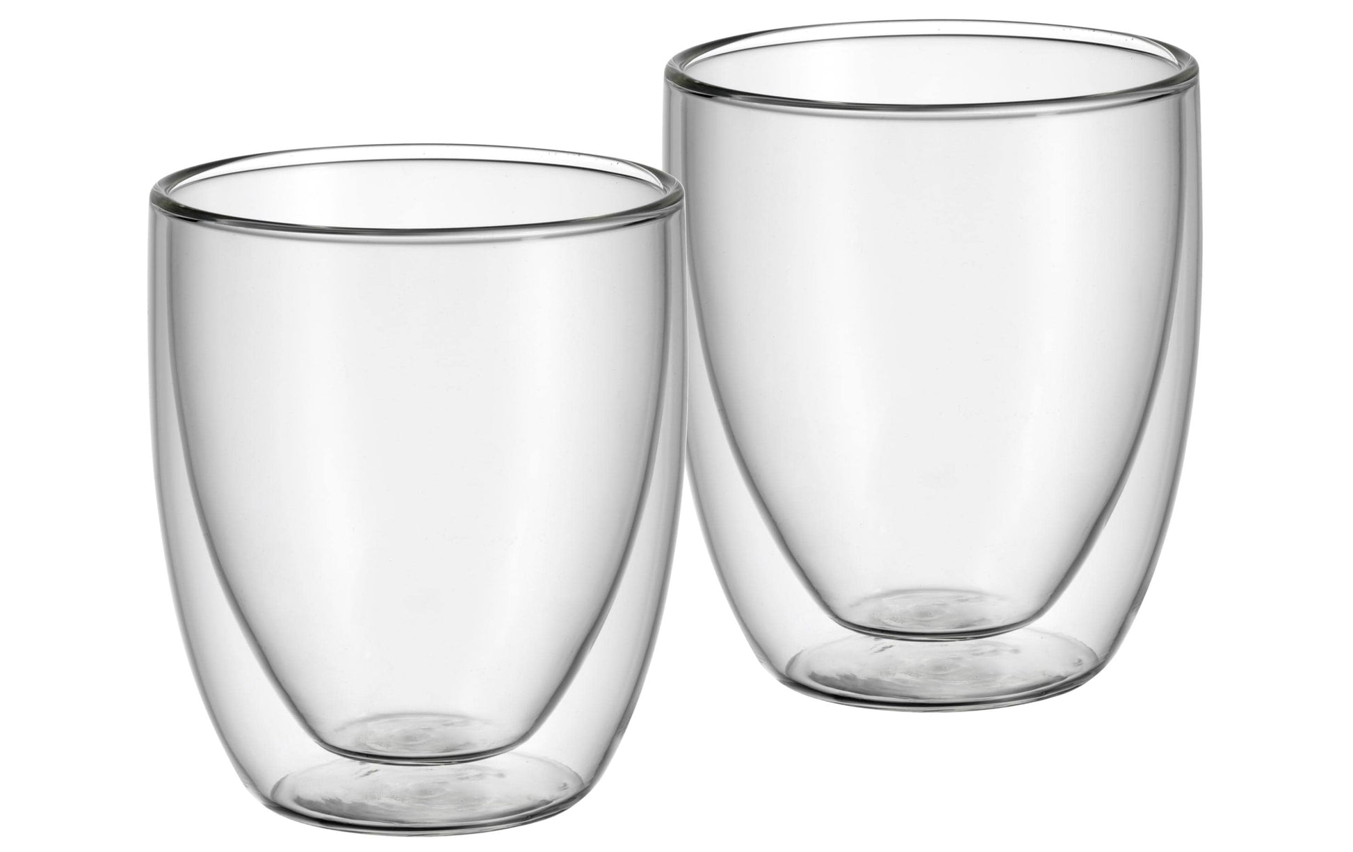 WMF Cappuccinoglas Kult – 2er Set, 250 ml, Borosilikatglas, Transparent, doppelwandig, spülmaschinenfest