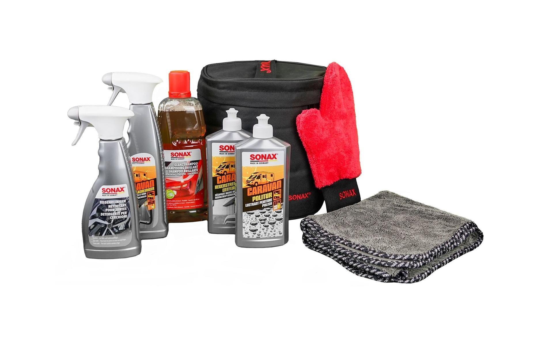 Sonax Fix-Set Caravan – Pflegeset für diverse Materialien