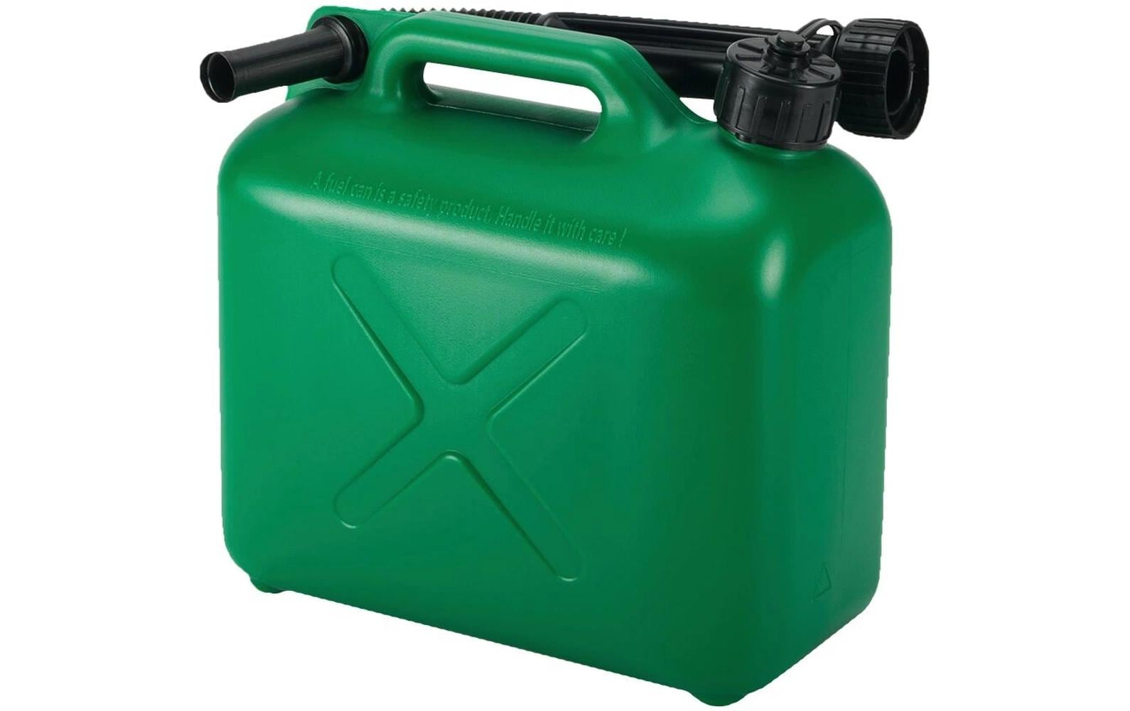 Topline Benzinkanister – 5 l, Kunststoff, Grün, mit flexiblem Ausgussstutzen
