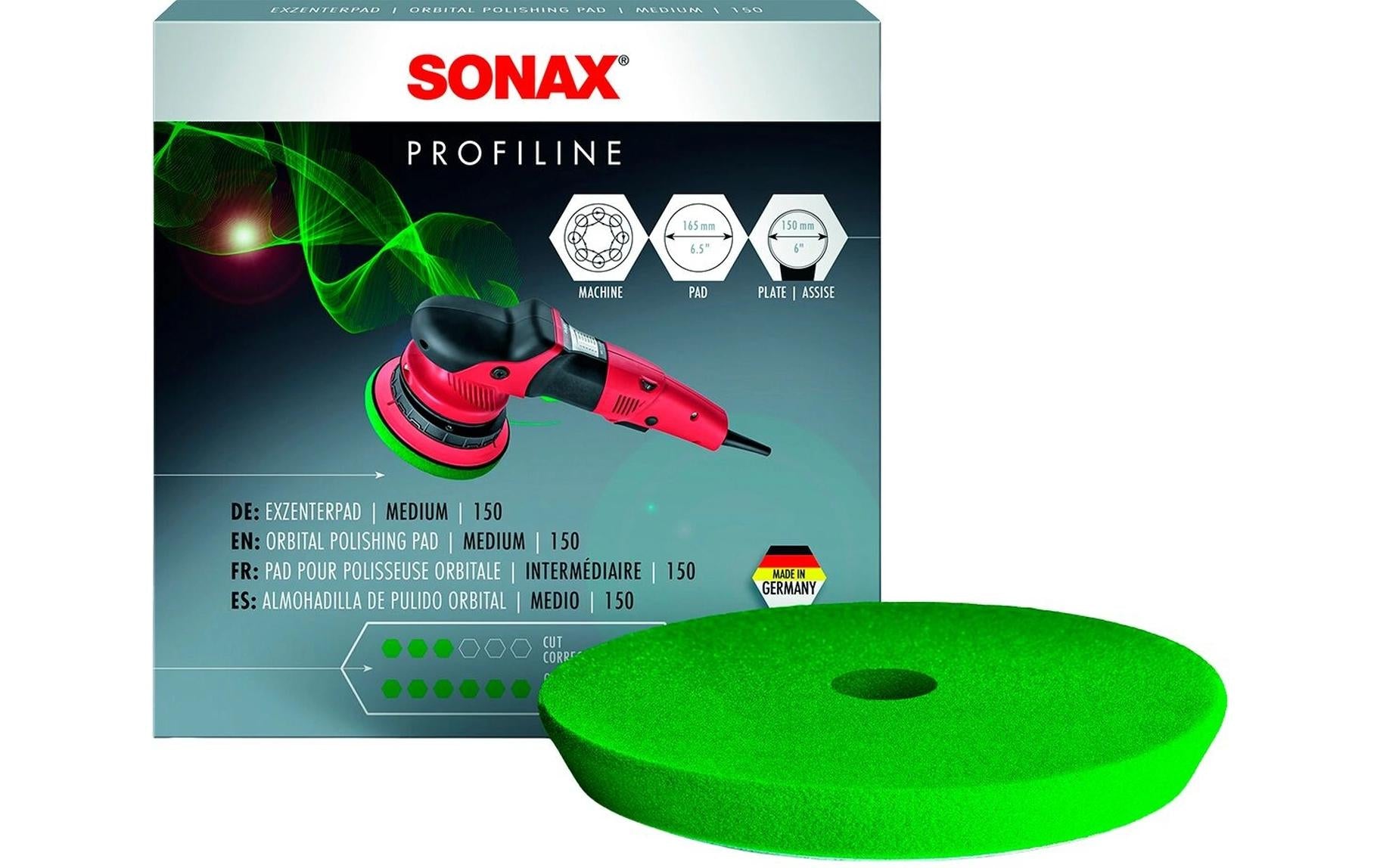 Sonax PROFILINE Polierpad 165 mm – für Exzenterschleifer – Medium