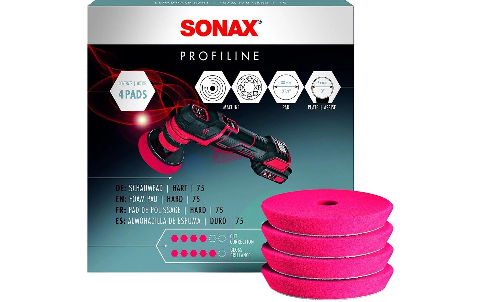 Sonax PROFILINE Polierpad 90 mm – 4 Stk. – hart