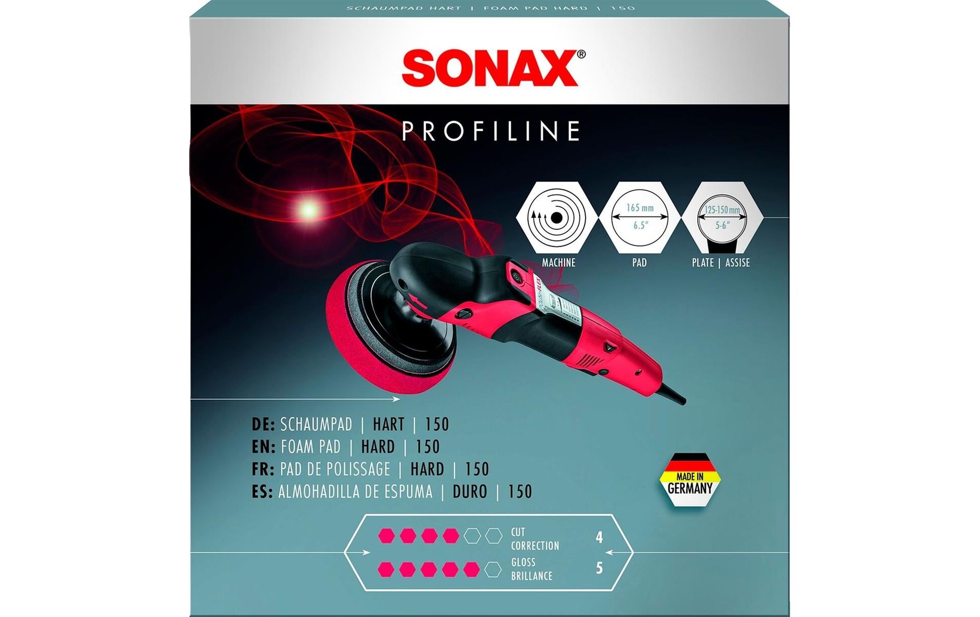 Sonax Polierpad PROFILINE – Ø16,5 cm, hart, für Dual-Action-Polierer, 1 Stk.