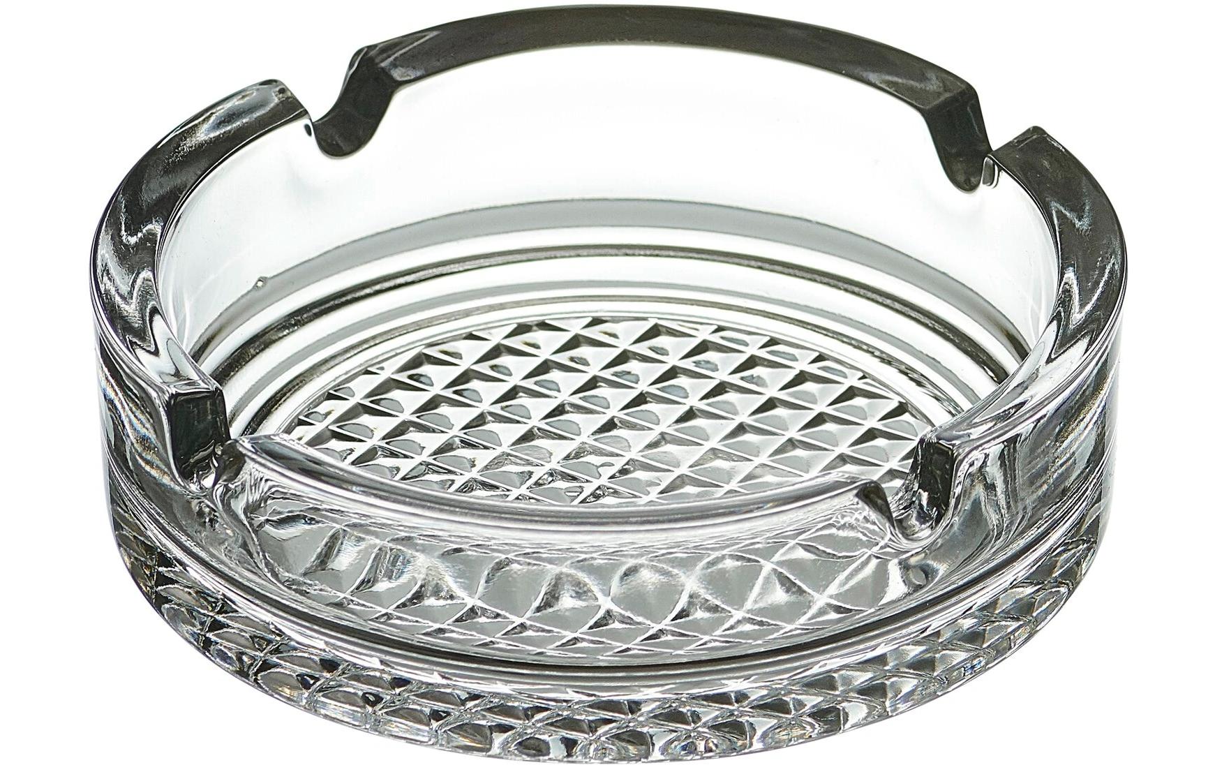 Ritzenhoff & Breker Aschenbecher Karo – Ø 10,0 cm, H 3,0 cm, Glas, Transparent