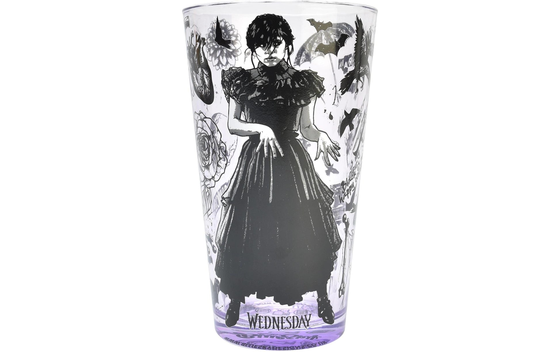 Thumbs Up Trinkglas Wednesday – 460 ml, Ø 8,7 cm, H 14,8 cm, Glas, Mehrfarbig